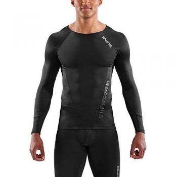 Maillot long à manches noir L/S Élite DNAmic pour hommes, Taille L (FR), Fabricant : L