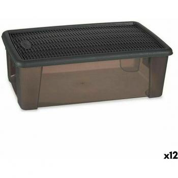 Scatola con Coperchio Stefanplast Elegance Grigia 19,5 x 11,5 x 33 cm Plastica 5 L