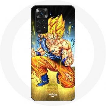 Fodera per Xiaomi Redmi Note 11 4G Son Goku Dragon Ball Corpo Furioso