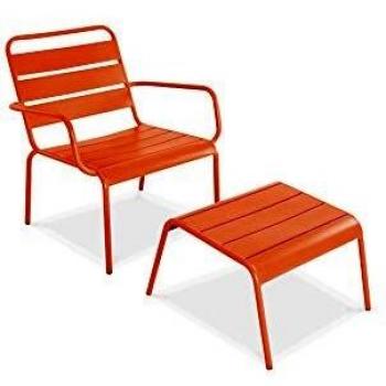 Palavas Siège Relaxant à pieds métalliques orange