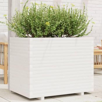Floreira de Jardim VidaXL 90x60x72,5 cm Pinho Branco