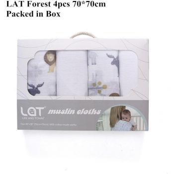 4 Pack Muslin Baby Cloth Diapers 70x70cm