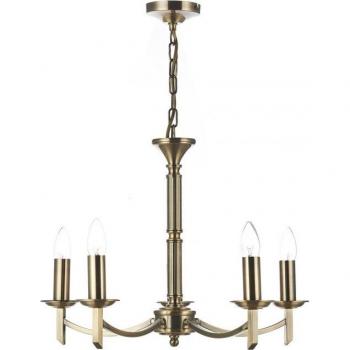 Antique Brass 5-Light Candle Chandelier