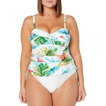 Fantasie Women's Kiawah Island Twist-Front Tankini – Aquamarine Polyamide – Size 40HH