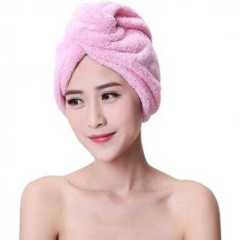 Thick Button Coral Velvet Hair Cap
