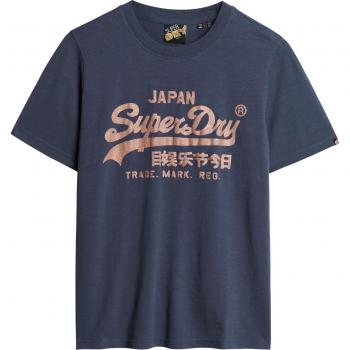 T-shirt da donna Superdry Metallic Vl Relaxed Lauren Navy S