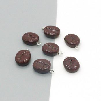 Abalorios de resina café, set de 10 piezas para manualidades