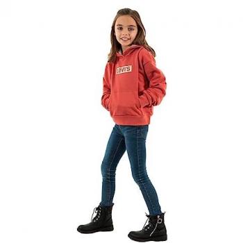 Felpa a manica lunga Levi's con cappuccio “Meet & Greet” 12 anni – Rosso Minerale