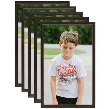 Schwarzes Collage Bilderrahmen Set 5 Stück für Tisch und Wand 13x18 cm MDF