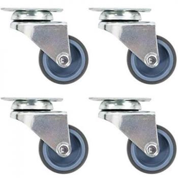 24 pcs Swivel Casters with Twin Wheels von vidaXL, 50 mm