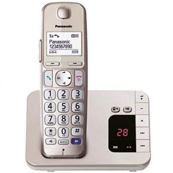 Panasonic KX-TGE220GN DECT Seniorentelfon mit Anrufbeantworter Champagner