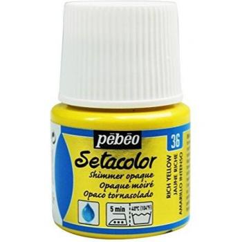Pebeo Setacolour Peinture Tissu Opaque 45ml Jaune Riche