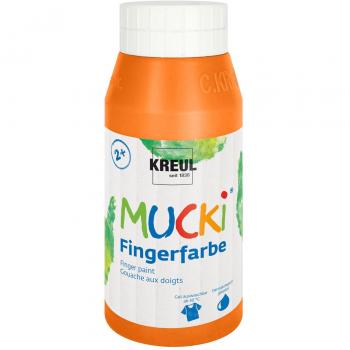 Orange Fingerfarbe, Mucki, 750 ml