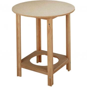MUEBLEAR Mesa Camilla Redonda Estructura de Haya 90 x 90 x 75 cm