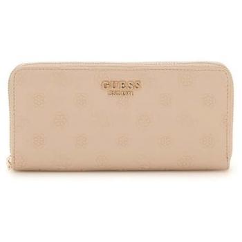 Guess Grand Portefeuille Zippé Femme Beige