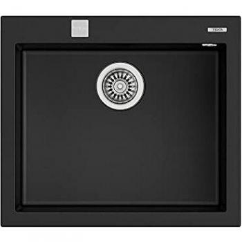 Tegranite TEKA Forsquare 50x40 Sink with Automatic Drain in Black