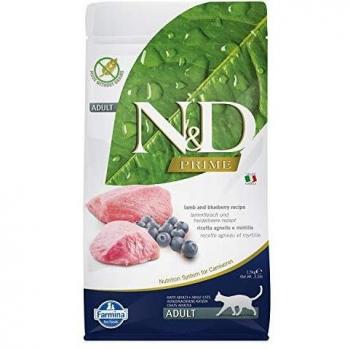 Farmina N&D Adult sin cereales Cordero y Arándanos para Gatos 1,5 kg