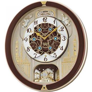 Seiko Seize‑Time QXM291B – 18 Melodien, Braun/Weiß