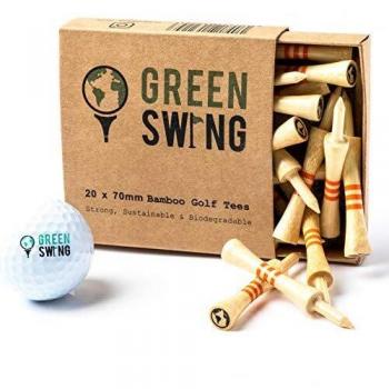 Sustainable GreenSwing 70mm Golf Tees – Biodegradable, 20 Count