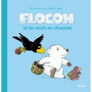Flocon et les oeufs en chocolat