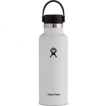 Hydro Flask Standard Mouth 18 oz White Bottle with Flex Cap