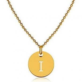 Pendentif d'initiale en Or 24 carats Lettre I