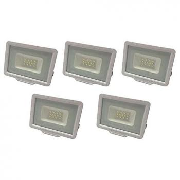 Coffret 5 Projecteurs LED 30W (160W), Étanche IP65, 2400lm – Blanc Naturel 4500K
