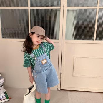 Loose Fit Patchwork Overalls