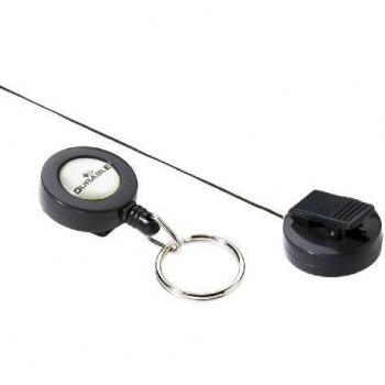 Durable Retractable Badge Reel and Keyring for Name Badges Charcoal