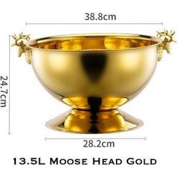 Champagnekoeler met Moose Hoofd Roestvrij Staal