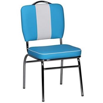 Wohnling Esszimmerstuhl American Diner 50er Jahre Retro Blau Weiß