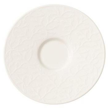Villeroy & Boch Café au Lait Untertasse Caffè Club Floral Touch – 17 cm – Weißes Porzellan