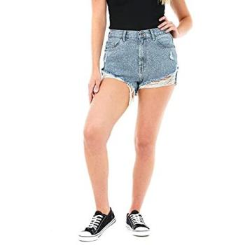 Blue Wave Distressed Shorts – Smart Living Women’s 100% Cotton Casual (Size 18)