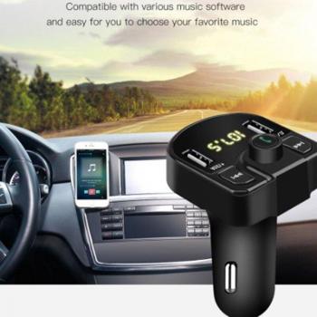 Transmisor Bluetooth 5.0 para Coche con Tarjeta TF y Cargador USB