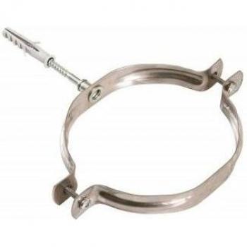 Collier 15 cm pour tuyaux de poêle en inox