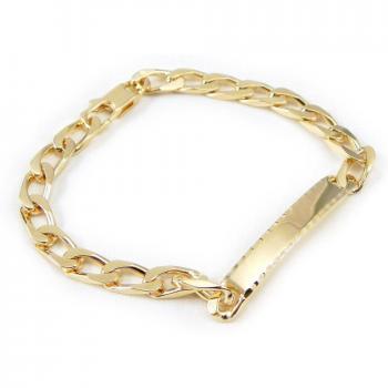 Altesse G9086 – Gourmette Identità Oro Platino 18 cm, 6 mm