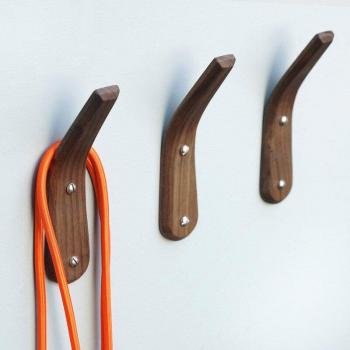 Wooden Coat Rack with Hooks