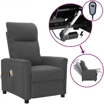 Vidaxl Dunkelgrau Stoffsessel mit elektrischer Massagefunktion
