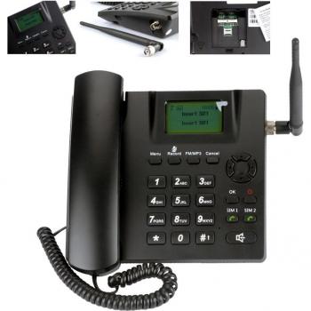 GSM Fixed Wireless Phone with Recording, FM Radio, and MP3 Function
