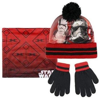 Cerdá Set de Accesorios Star Wars, Bufanda, Gorro y Guantes, Rojo