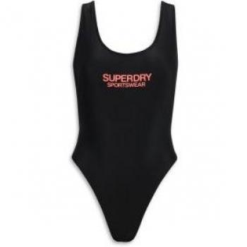Superdry Costume da Bagno Unica Elastic Scoop Back Nero S