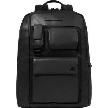 Piquadro Black Laptop Daypack