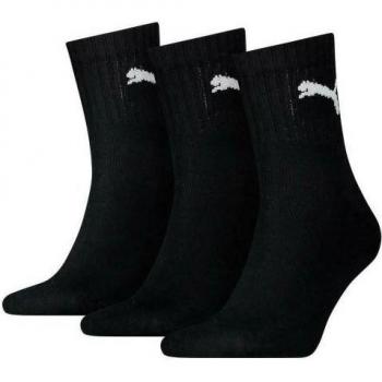 Puma Adult Crew Socks Bundle – Black – 3 Pieces – Size Range 2.5 to 5