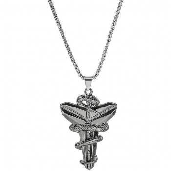 Pendentif Croisé Mamba – Bijou homme/femme en acier solide