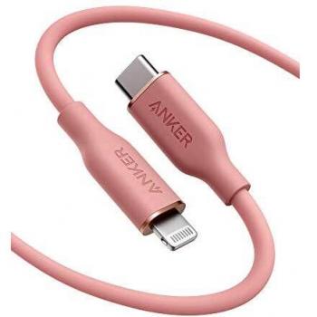 Anker PowerLine III Flow, USB-C-Lightning Kabel, 3 Fuß, Rosa
