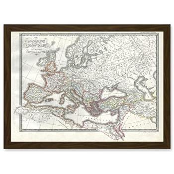 Vintage Roman Empire Division (East/West) – 1850 A4 Framed Artwork