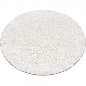 Tapis Buenos Shaggy Cercle 100 cm Blanc