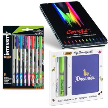 Bic Children’s Colouring Bundle – 12 Pens, 18 Eco Pencils