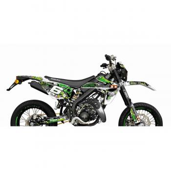 Kit decorativo carene 22 pezzi Stage6 verde e nero per Rieju MRT 2009-2022