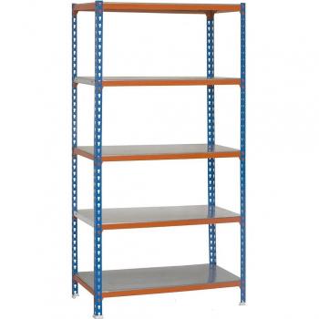 Simonrack Schwerlastregal SIMONCLICK SUPERPLUS 5, 8435104937051, 110x50x200 cm, orange/blau